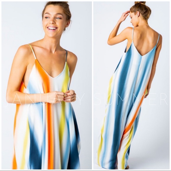 LAST1️⃣//BLUE STRIPED MAXI DRESS - Picture 3 of 3